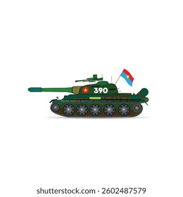 Tank number 390 of Saigon on April 30, 1975