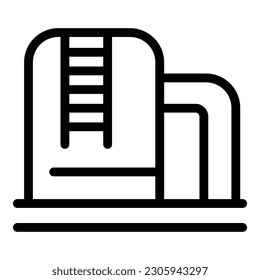 Tank oil icon outline vector. Business energy. Sea transport