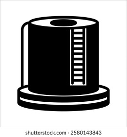 Tank with oil Oil storage tank Heating oil icon black color, white background