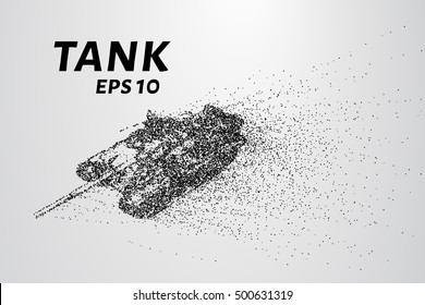 The tank of particles. The tank crumbles into small molecules.