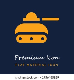 Tank premium material ui ux icono vector aislado en colores azul marino y naranja