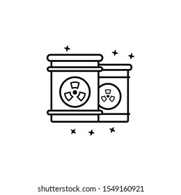 tank with radioactive substances icon. Simple line outline vector of nuclear energy icons for ui and ux website or mobile application