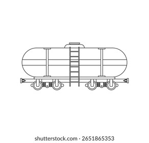 Tank Railway carriage icon. carriage gas symbol sign