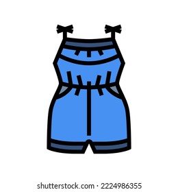 tank romper girl baby cloth color icon vector. tank romper girl baby cloth sign. isolated symbol illustration