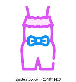 tank romper girl baby cloth color icon vector. tank romper girl baby cloth sign. isolated symbol illustration