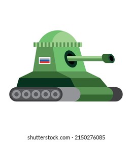 tank with russia flag icon