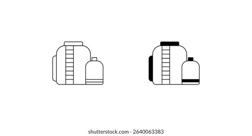 tank set icon with white background vector stock illustration