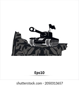 Silhouette de tanques. Ilustración vectorial. EPS10