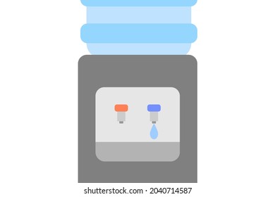 Tank Storage Chiller. Drinking Water Is Stored In A Tank. Vector Illustration.