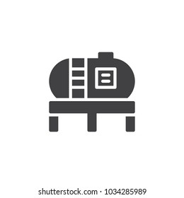Tank storage vector icon. filled flat sign for mobile concept and web design. Fuel tank simple solid icon. Symbol, logo illustration. Pixel perfect vector graphics