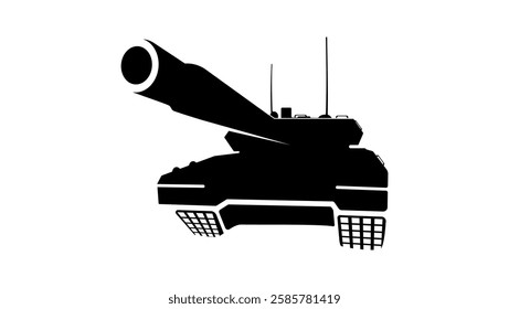 tank symbol, black isolated silhouette