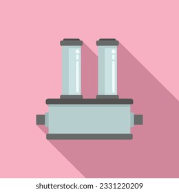 Tank system icon flat vector. Water filter. Container filtration