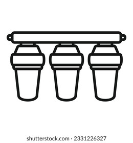 Tank system icon outline vector. Water filter. Liquid container