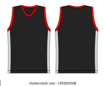 tank top / basketball uniform template illustration