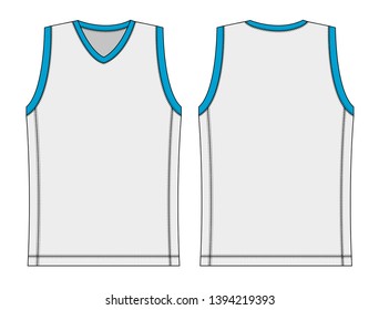 tank top / basketball uniform template illustration