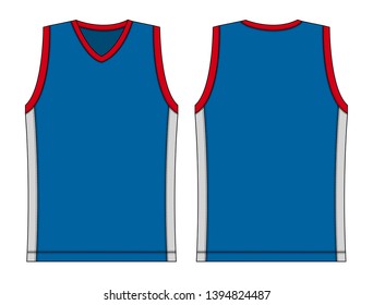 tank top / basketball uniform template illustration