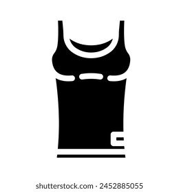 tank top clothing glyph icon vector. tank top clothing sign. isolated symbol illustration