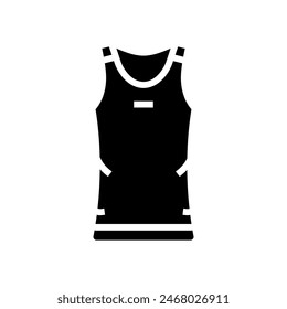 tank top clothing glyph icon vector. tank top clothing sign. isolated symbol illustration