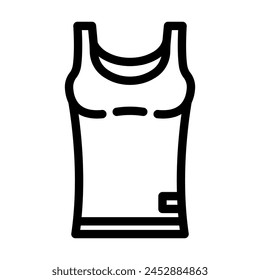 tank top clothing line icon vector. tank top clothing sign. isolated contour symbol black illustration