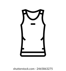 tank top clothing line icon vector. tank top clothing sign. isolated contour symbol black illustration