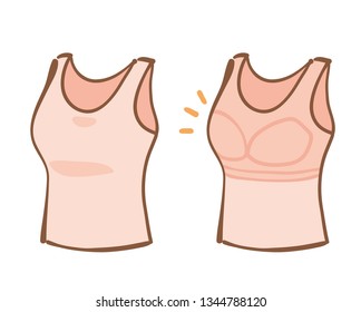 Tank top with cup. It is an underwear for women.