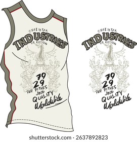 Tank Top with Dragon and Text
