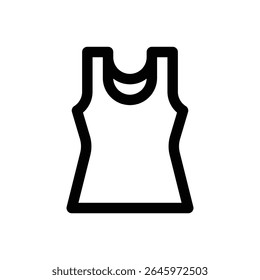 Tank top. Editable stroke vector icon.