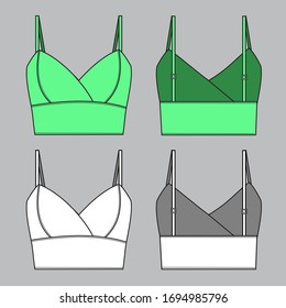 TANK TOP FASHION FLAT SKETCHES TEMPLATE 
technical drawings teck pack  front and back