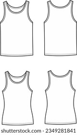 Free Women's Tank Top Template Vector