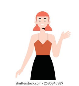 tank top girl vector illustration
