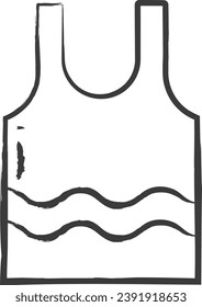 tank top hand drawn vector illustration