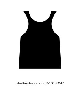 Tank Top Icon Black Vector Illustration Casual Sport Wear Symbol