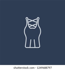 Tank top icon. Tank top linear design concept from  collection. Simple element vector illustration on dark blue background.