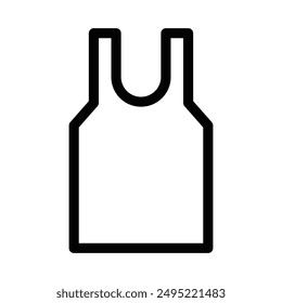 Tank top icon. Linear vector. Editable stroke.