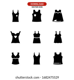 tank top icon or logo isolated sign symbol vector illustration - Collection of high quality black style vector icons
