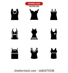 tank top icon or logo isolated sign symbol vector illustration - Collection of high quality black style vector icons
