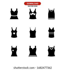 tank top icon or logo isolated sign symbol vector illustration - Collection of high quality black style vector icons
