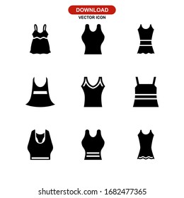 tank top icon or logo isolated sign symbol vector illustration - Collection of high quality black style vector icons
