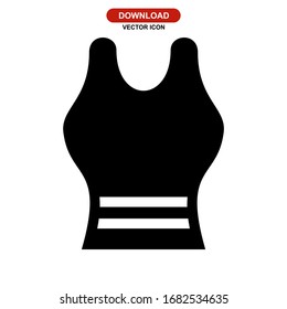 tank top icon or logo isolated sign symbol vector illustration - high quality black style vector icons
