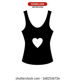 tank top icon or logo isolated sign symbol vector illustration - high quality black style vector icons
