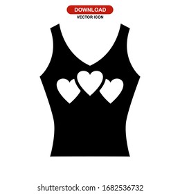 tank top icon or logo isolated sign symbol vector illustration - high quality black style vector icons
