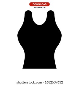 tank top icon or logo isolated sign symbol vector illustration - high quality black style vector icons
