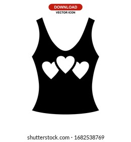 tank top icon or logo isolated sign symbol vector illustration - high quality black style vector icons
