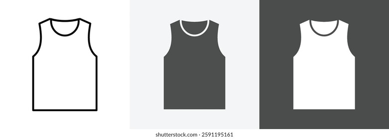 Tank top icon set vector art