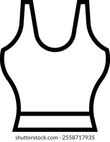 tank top icon. Thin linear style design isolated on white background