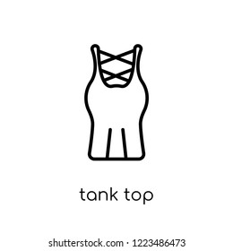 tank top icon. Trendy modern flat linear vector tank top icon on white background from thin line collection, outline vector illustration