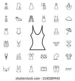 Tank top icon. Universal set of summer clothes for website design and development, app development