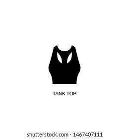 tank top icon vector black design