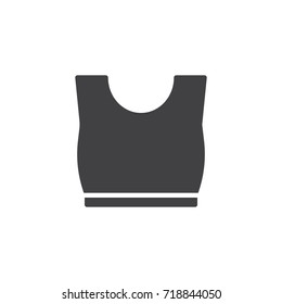 Tank top icon vector, filled flat sign, solid pictogram isolated on white. Symbol, logo illustration.