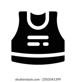 tank top icon. vector glyph icon for your website, mobile, presentation, and logo design.